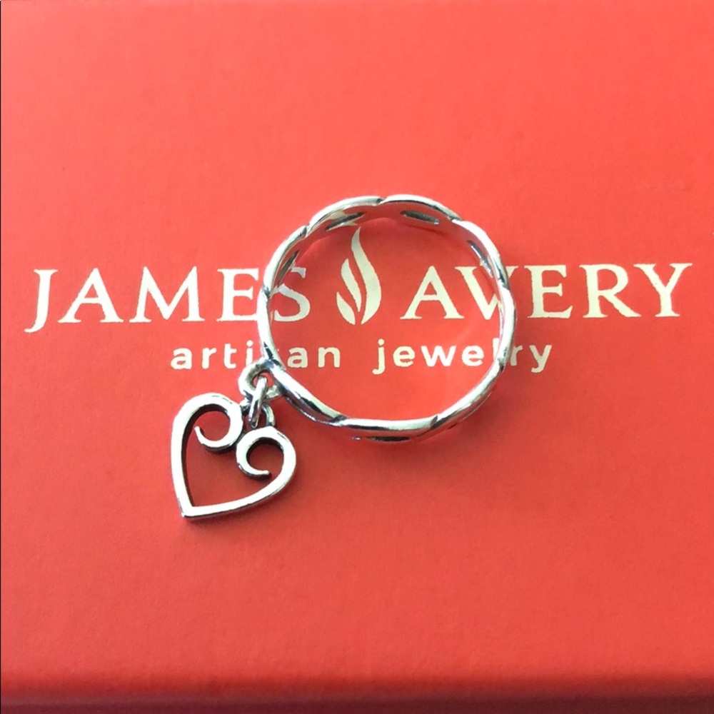 JA Twisted Wire Ring with Loop and Charm